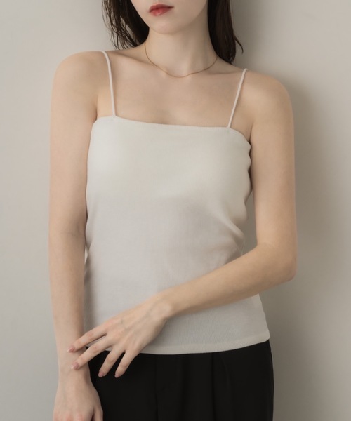 muku(ムク)の「SPAGHETTI CAMISOLE/in bra(キャミソール・レディース・ホワイト/ブラウン/ブラック・FREE)」の4枚目の写真