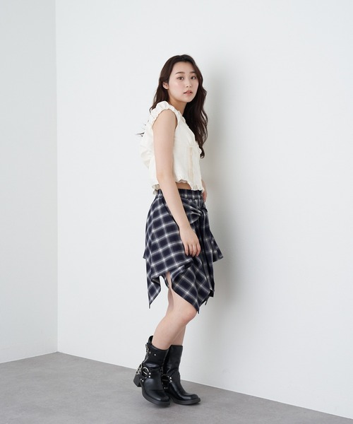 RAY CASSIN（レイカズン）の「デザインウエスト巻きスカート（スカート・レディース・ブルー系その他2/ブラック系その他2/ブラウン系その他2・FREE）」の17枚目の写真