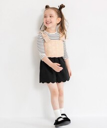 BRANSHES（ブランシェス）の「バラチュールビスチェ付きトップスセット（チュニック・キッズ）」