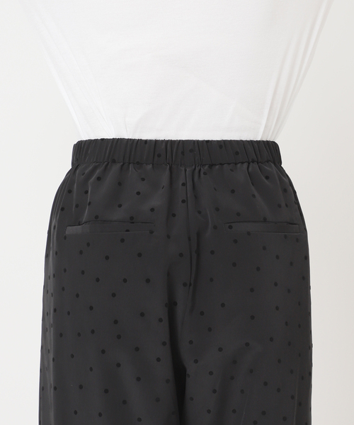 スピックアンドスパン　ドットプリントパンツ WEB限定》フロッキードットイージーパンツ（その他パンツ