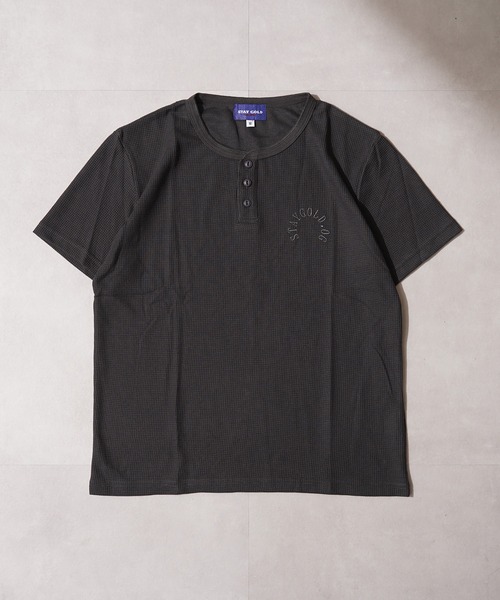 STAY GOLD（ステイゴールド）の「【STAYGOLD】 サーマル ヘンリーネック 半袖 Tシャツ / Thermal henley neck short sleeve T-shirt（Tシャツ/カットソー・メンズ・ネイビー/チャコールグレー/アイボリー・L/S/M）」の20枚目の写真