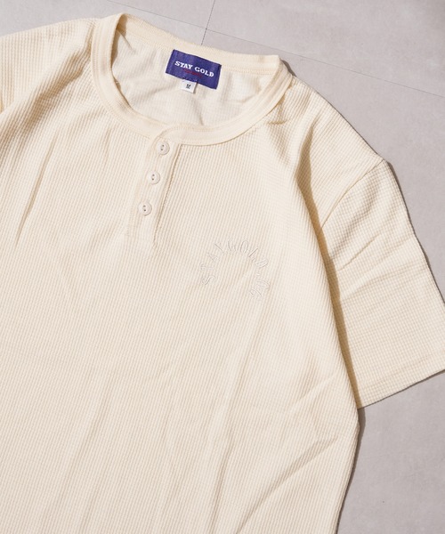 STAY GOLD（ステイゴールド）の「【STAYGOLD】 サーマル ヘンリーネック 半袖 Tシャツ / Thermal henley neck short sleeve T-shirt（Tシャツ/カットソー・メンズ・ネイビー/チャコールグレー/アイボリー・L/S/M）」の19枚目の写真