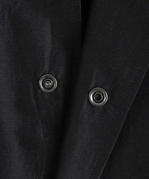 marka（マーカ）の「marka / マーカ：COACH JACKET -WOOL SILK HIGH COUNT TYPEWRITER-：M25C08BL02C[COR]（ブルゾン・メンズ・ブラック系その他・2）」の4枚目の写真
