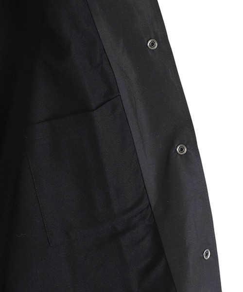 marka（マーカ）の「marka / マーカ：COACH JACKET -WOOL SILK HIGH COUNT TYPEWRITER-：M25C08BL02C[COR]（ブルゾン・メンズ・ブラック系その他・2）」の6枚目の写真