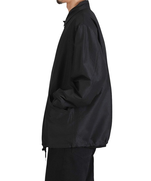 marka（マーカ）の「marka / マーカ：COACH JACKET -WOOL SILK HIGH COUNT TYPEWRITER-：M25C08BL02C[COR]（ブルゾン・メンズ・ブラック系その他・2）」の10枚目の写真