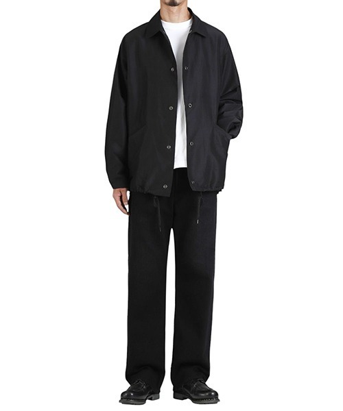 marka（マーカ）の「marka / マーカ：COACH JACKET -WOOL SILK HIGH COUNT TYPEWRITER-：M25C08BL02C[COR]（ブルゾン・メンズ・ブラック系その他・2）」の12枚目の写真