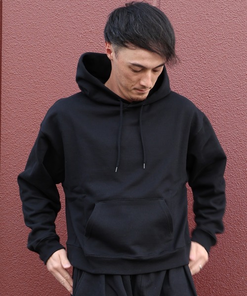 ムラサキスポーツ（ムラサキスポーツ）の「DEAR LAUREL/ディアローレル HEAVY SWEAT HOODIE パーカー ショート丈  ユニセックス D25F-1204（パーカー・メンズ・ブラック/アッシュグレー・M/S/L）」の2枚目の写真