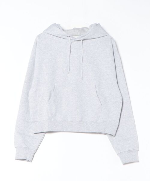 ムラサキスポーツ（ムラサキスポーツ）の「DEAR LAUREL/ディアローレル HEAVY SWEAT HOODIE パーカー ショート丈  ユニセックス D25F-1204（パーカー・メンズ・ブラック/アッシュグレー・M/S/L）」の4枚目の写真