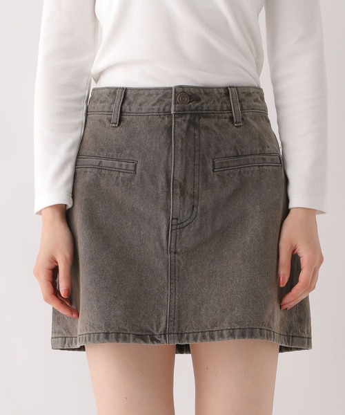 Heather（ヘザー）の「Denim 台形ミニスカート　594931（デニムスカート・レディース・ブラウン/ダークグレー/グレー系・S/M）」の13枚目の写真