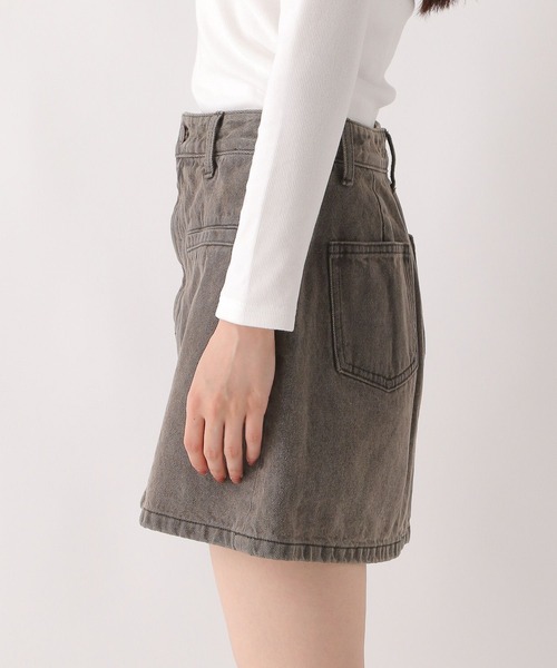 Heather（ヘザー）の「Denim 台形ミニスカート　594931（デニムスカート・レディース・ブラウン/ダークグレー/グレー系・S/M）」の14枚目の写真