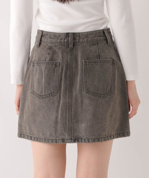 Heather（ヘザー）の「Denim 台形ミニスカート　594931（デニムスカート・レディース・ブラウン/ダークグレー/グレー系・S/M）」の15枚目の写真