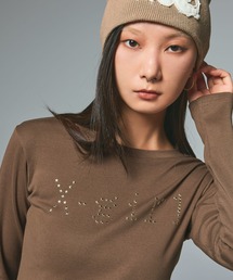 X-girl | STAR MOTIF LOGO L/S BABY TEE(Tシャツ/カットソー)