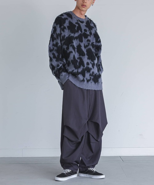 MDR（エムディアール）の「『モヘアタッチジャカードニット』（ニット/セーター・メンズ・グレー系その他2/ブラック/ボルドー/ブラック系2/グレー・L/M）」の21枚目の写真