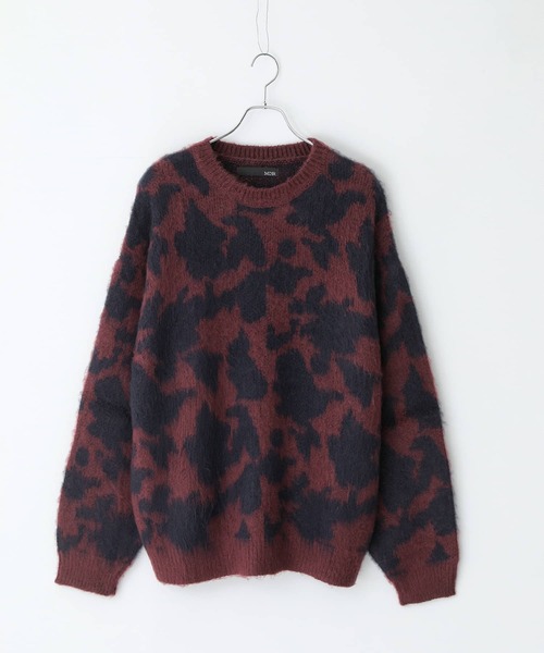 MDR（エムディアール）の「『モヘアタッチジャカードニット』（ニット/セーター・メンズ・グレー系その他2/ブラック/ボルドー/ブラック系2/グレー・L/M）」の15枚目の写真