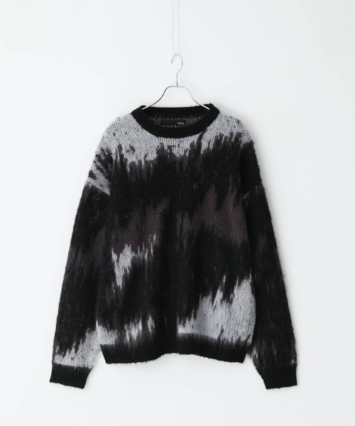 MDR（エムディアール）の「『モヘアタッチジャカードニット』（ニット/セーター・メンズ・グレー系その他2/ブラック/ボルドー/ブラック系2/グレー・L/M）」の12枚目の写真