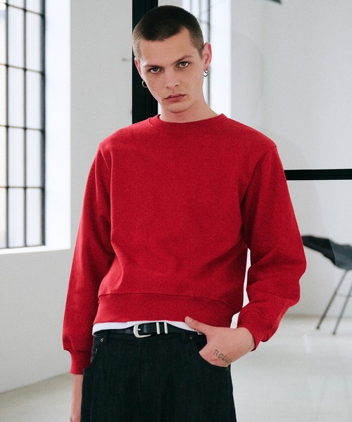 Regen Glanz（レーゲングランツ）の「heavyweight cropped crewneck sweatshirt/ヘビーウェイトクロップドクルーネックスウェット（スウェット・メンズ・ブラック/グレー/サックスブルー/レッド/ライトパープル・LARGE/MEDIUM/SMALL）」の5枚目の写真