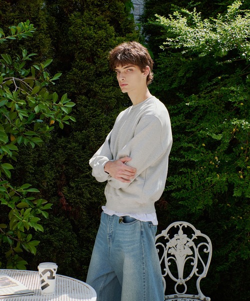 Regen Glanz（レーゲングランツ）の「heavyweight cropped crewneck sweatshirt/ヘビーウェイトクロップドクルーネックスウェット（スウェット・メンズ・ブラック/グレー・LARGE/MEDIUM/SMALL）」の6枚目の写真