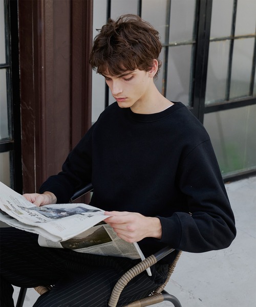 Regen Glanz（レーゲングランツ）の「heavyweight cropped crewneck sweatshirt/ヘビーウェイトクロップドクルーネックスウェット（スウェット・メンズ・ブラック/グレー・LARGE/MEDIUM/SMALL）」の17枚目の写真