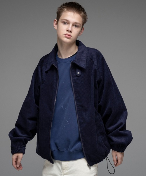 ILL'S(イルズ)の「コーデュロイ スウィングトップジャケット メンズ レディース ユニセックス(ブルゾン・メンズ・ブラウン/ブラック/ネイビー・L/M)」の3枚目の写真