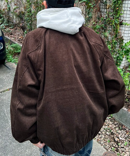 ILL'S(イルズ)の「コーデュロイ スウィングトップジャケット メンズ レディース ユニセックス(ブルゾン・メンズ・ブラウン/ブラック/ネイビー・L/M)」の17枚目の写真
