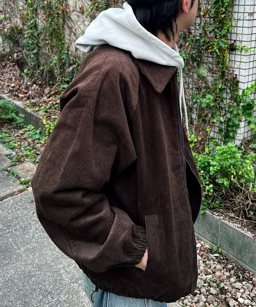 ILL'S(イルズ)の「コーデュロイ スウィングトップジャケット メンズ レディース ユニセックス(ブルゾン・メンズ・ブラウン/ブラック/ネイビー・L/M)」の16枚目の写真