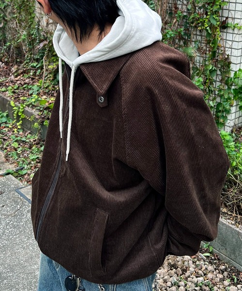 ILL'S(イルズ)の「コーデュロイ スウィングトップジャケット メンズ レディース ユニセックス(ブルゾン・メンズ・ブラウン/ブラック/ネイビー・L/M)」の14枚目の写真
