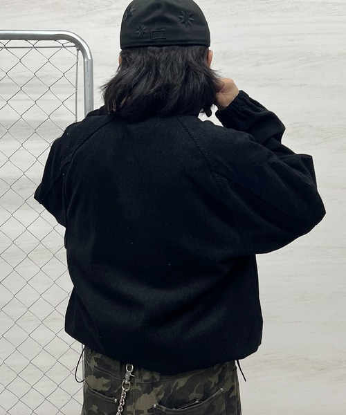 ILL'S(イルズ)の「コーデュロイ スウィングトップジャケット メンズ レディース ユニセックス(ブルゾン・メンズ・ブラウン/ブラック/ネイビー・L/M)」の4枚目の写真