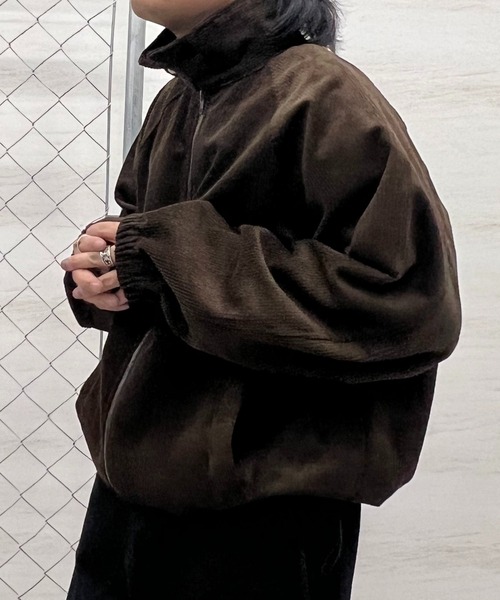 ILL'S(イルズ)の「コーデュロイ スウィングトップジャケット メンズ レディース ユニセックス(ブルゾン・メンズ・ブラウン/ブラック/ネイビー・L/M)」の20枚目の写真