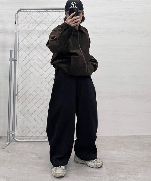 ILL'S(イルズ)の「コーデュロイ スウィングトップジャケット メンズ レディース ユニセックス(ブルゾン・メンズ・ブラウン/ブラック/ネイビー・L/M)」の22枚目の写真