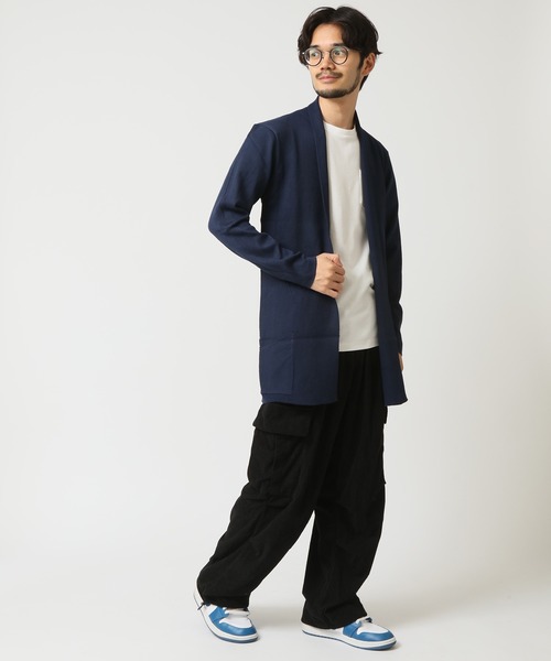 ARCADE（アーケード）の「縦織り柄でスマートに魅せる！ 春の着流しボタンレスロングカーディガン（カーディガン/ボレロ・メンズ・ライトグレー/グレイッシュベージュ/ワイン/ブラック/ネイビー・XL/L/M）」の19枚目の写真