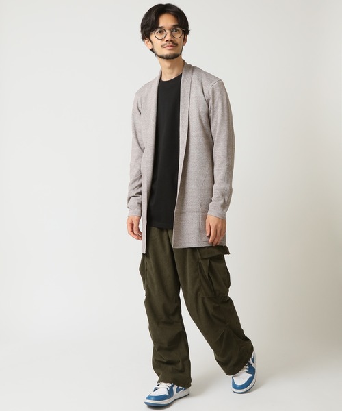 ARCADE（アーケード）の「縦織り柄でスマートに魅せる！ 春の着流しボタンレスロングカーディガン（カーディガン/ボレロ・メンズ・ライトグレー/グレイッシュベージュ/ワイン/ブラック/ネイビー・XL/L/M）」の16枚目の写真