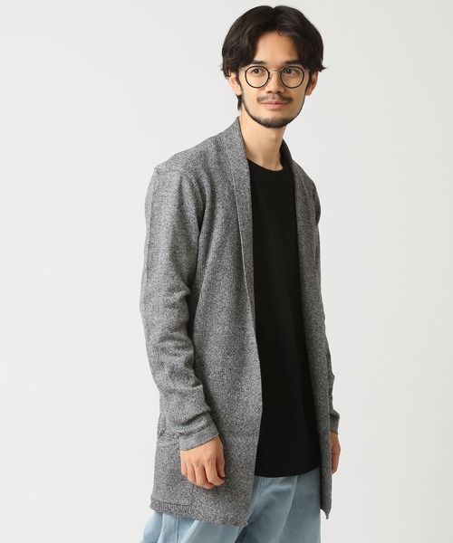 ARCADE（アーケード）の「縦織り柄でスマートに魅せる！ 春の着流しボタンレスロングカーディガン（カーディガン/ボレロ・メンズ・ライトグレー/グレイッシュベージュ/ワイン/ブラック/ネイビー・XL/L/M）」の8枚目の写真