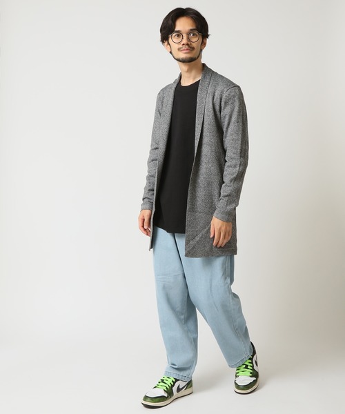 ARCADE（アーケード）の「縦織り柄でスマートに魅せる！ 春の着流しボタンレスロングカーディガン（カーディガン/ボレロ・メンズ・ライトグレー/グレイッシュベージュ/ワイン/ブラック/ネイビー・XL/L/M）」の11枚目の写真