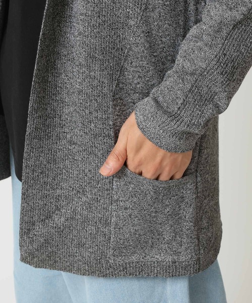 ARCADE（アーケード）の「縦織り柄でスマートに魅せる！ 春の着流しボタンレスロングカーディガン（カーディガン/ボレロ・メンズ・ライトグレー/グレイッシュベージュ/ワイン/ブラック/ネイビー・XL/L/M）」の6枚目の写真