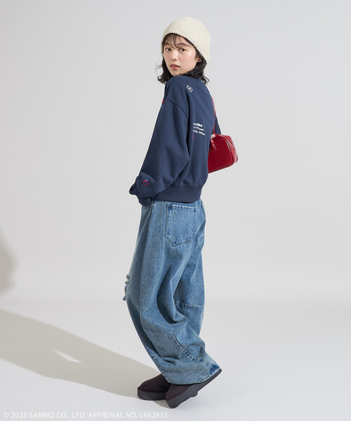 お値下げ⭐︎INGEBORG ハローキティ ブラックスウェット FREAK'S STORE トレーナー スウェット SANRIO/サンリオ 'HELLO