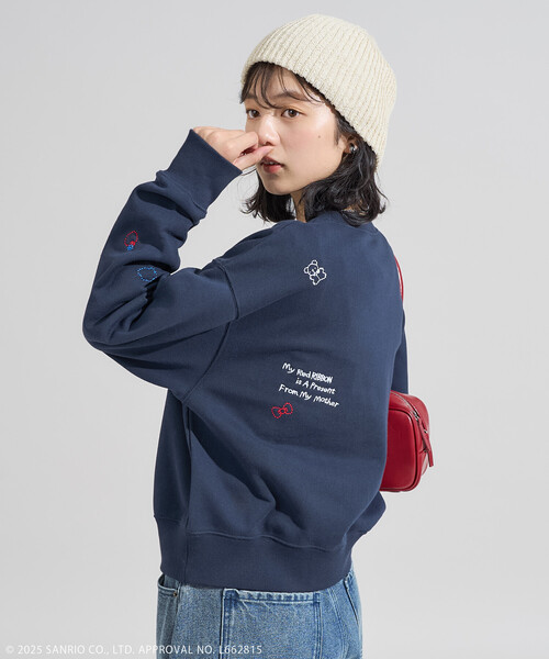 セール】SANRIO/サンリオ 'HELLO KITTY' MESSAGE 刺繍スウェット