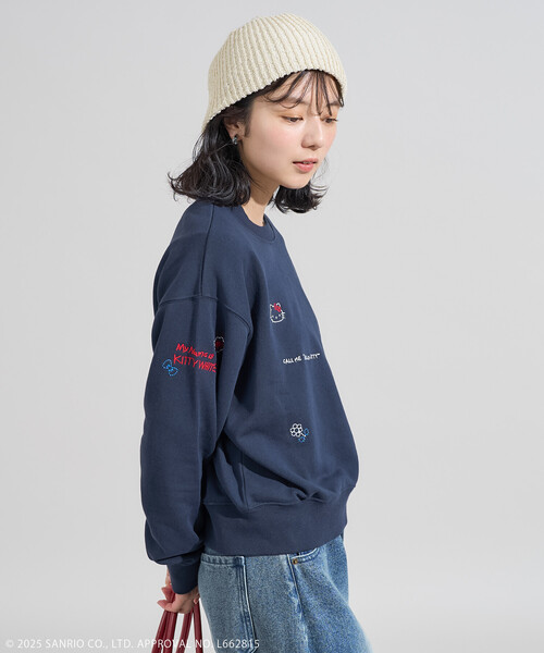 お値下げ⭐︎INGEBORG ハローキティ ブラックスウェット atmos girls トレーナー スウェット HELLO KITTY x pink Box