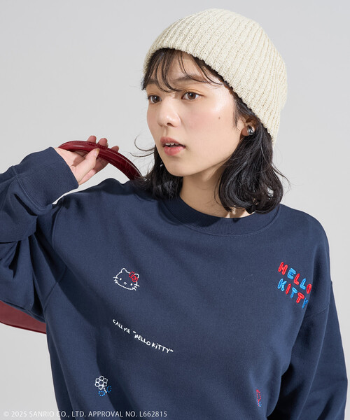 セール】SANRIO/サンリオ 'HELLO KITTY' MESSAGE 刺繍スウェット