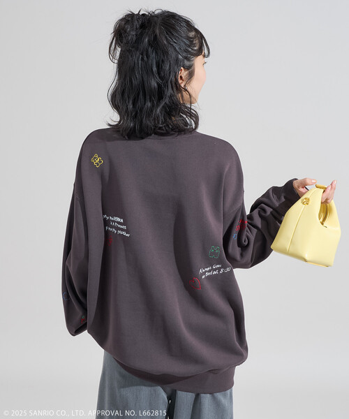 セール】SANRIO/サンリオ 'HELLO KITTY' MESSAGE 刺繍スウェット