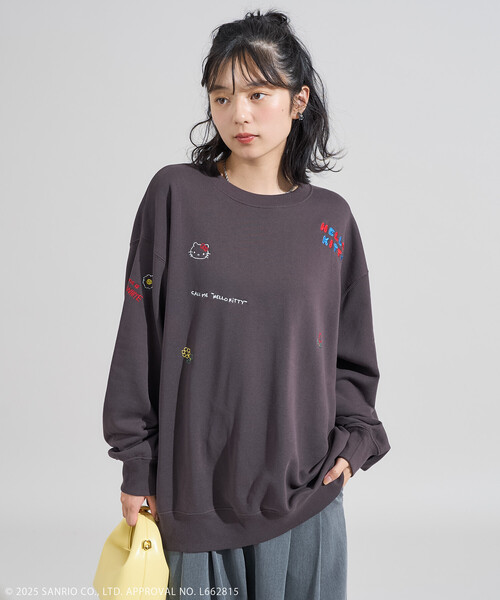 セール】SANRIO/サンリオ 'HELLO KITTY' MESSAGE 刺繍スウェット