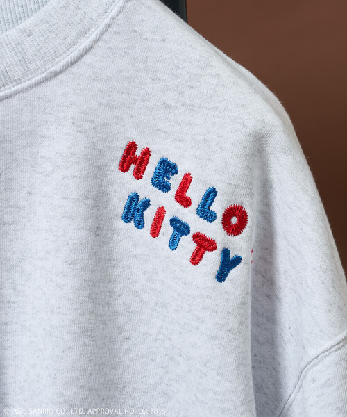 FREAK'S STORE(フリークスストア)の「SANRIO/サンリオ 'HELLO KITTY' MESSAGE 刺繍スウェット/ハローキティ(スウェット・レディース・チャコール/ネイビー/ライトグレー・フリ-/X-SMALL)」の11枚目の写真