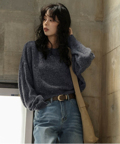 セール】スパンコールラメニット（ニット/セーター）｜La-gemme