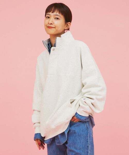 CHAMPION for スーパーマーケット ハーフ ジップ スウェット CHAMPION / チャンピオン for スーパーマーケット ハーフ ジップ