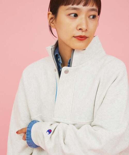 Champion（チャンピオン）の「CHAMPION / チャンピオン for スーパーマーケット ハーフ ジップ スウェット（スウェット・メンズ・ブラック/アイボリー/ボルドー/イエロー・MEDIUM/LARGE）」の21枚目の写真