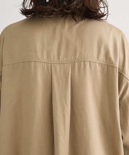 Sugar spoon（シュガースプーン）の「・SUGAR SPOON サテンオーバーシャツ（シャツ/ブラウス・レディース・チャコールグレー/ブラック/ベージュ・FREE）」の18枚目の写真