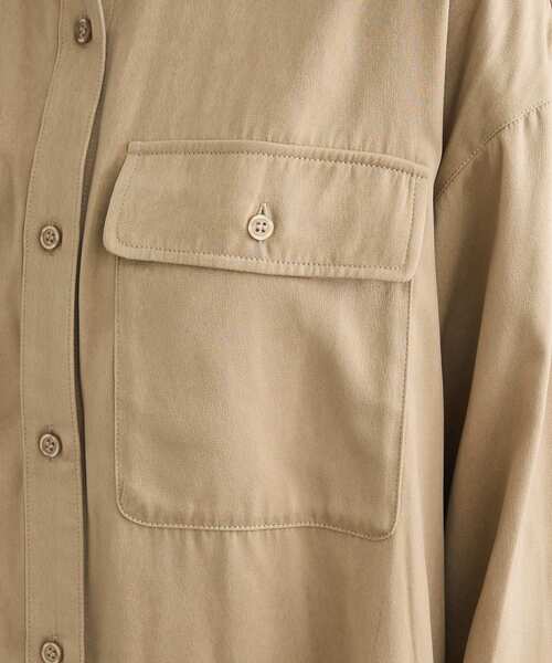 Sugar spoon（シュガースプーン）の「・SUGAR SPOON サテンオーバーシャツ（シャツ/ブラウス・レディース・チャコールグレー/ブラック/ベージュ・FREE）」の19枚目の写真