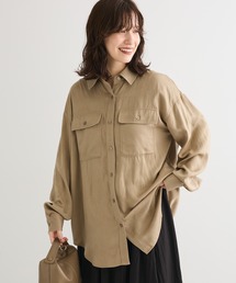 Sugar spoon | ・SUGAR SPOON サテンオーバーシャツ(シャツ/ブラウス)