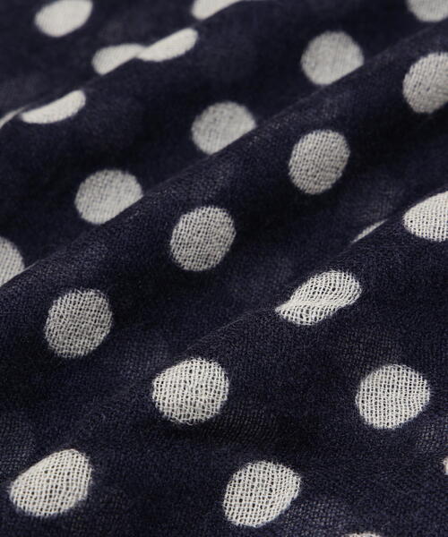 Glen Prince(グレンプリンス)の「◆【Glen Prince】ドットストール(ストール/ショール・レディース・シルバー系その他2/ダークインディゴブルー・フリ-)」の8枚目の写真