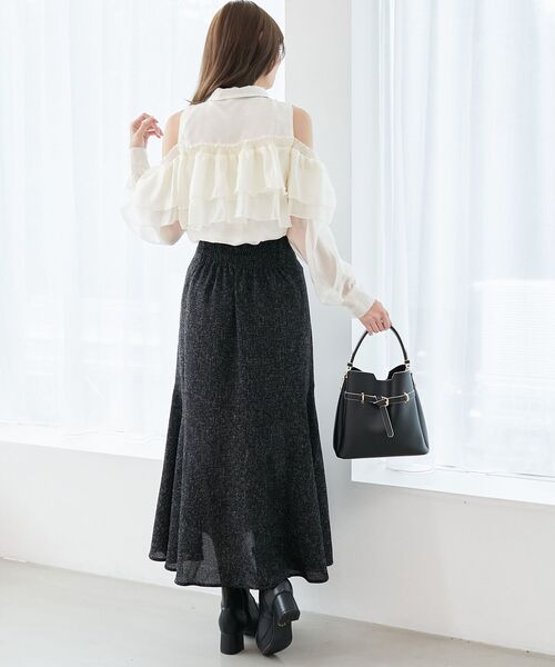 MAJESTIC LEGON(マジェスティックレゴン)の「バイカラーボウタイフリルブラウス(シャツ/ブラウス・レディース・ホワイト系その他/ホワイト系その他2/アイボリー・MEDIUM)」の12枚目の写真