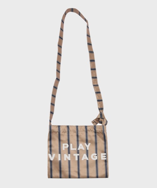 SUBLIME(サブライム)の「ストライプ サコッシュ(ショルダーバッグ・メンズ・ベージュ/ネイビー/カーキ/ブラック・FREE)」の2枚目の写真